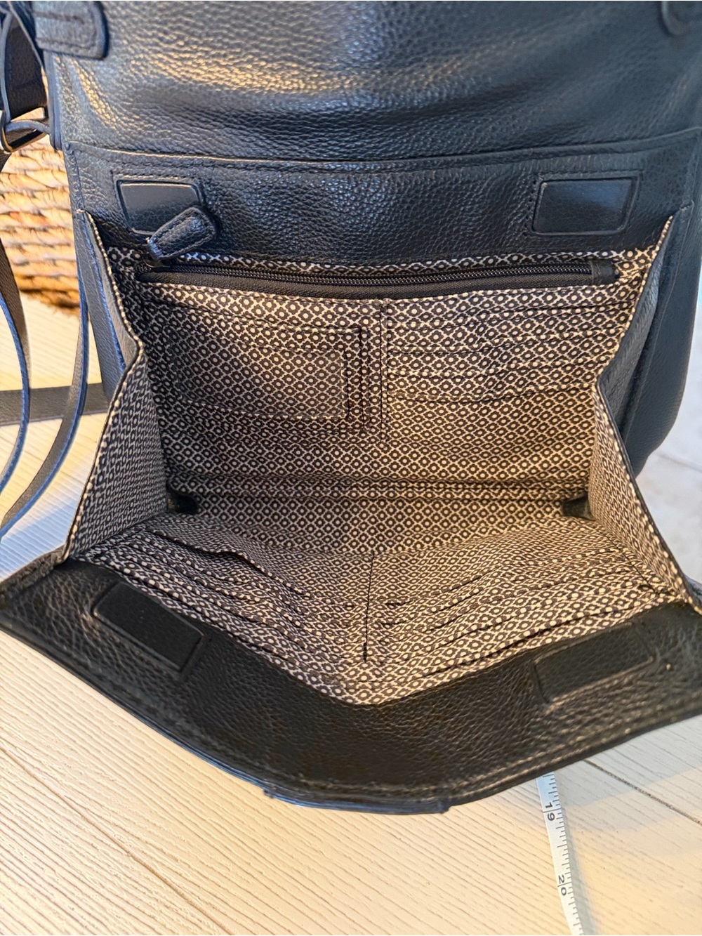 Brighton Black Leather Studded Crossbody Bag with Heart Charm - Picture 4 of 9